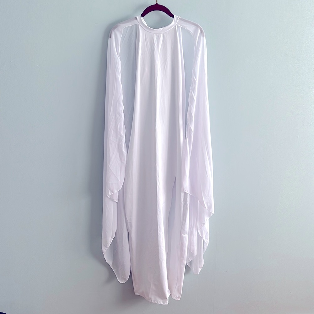 Amazon Size S White Maxi Dress with Cape